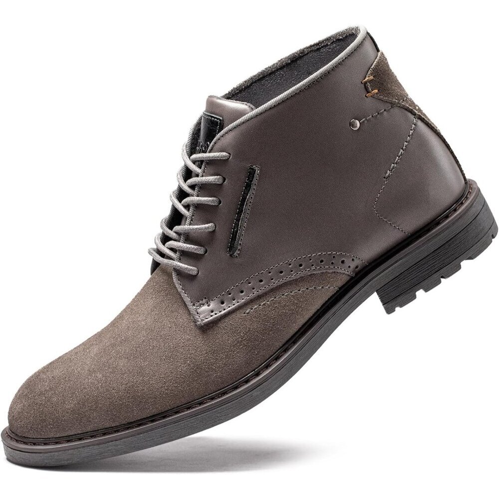 〽️Men's Oxfords Chukka Ankle Boot Gray Comfort And Fashion Casual Lace Up Shoes